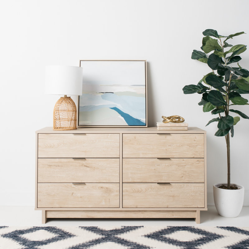 Charlton Home Elfidio 6 Drawer 59.02 W Double Dresser Reviews Wayfair